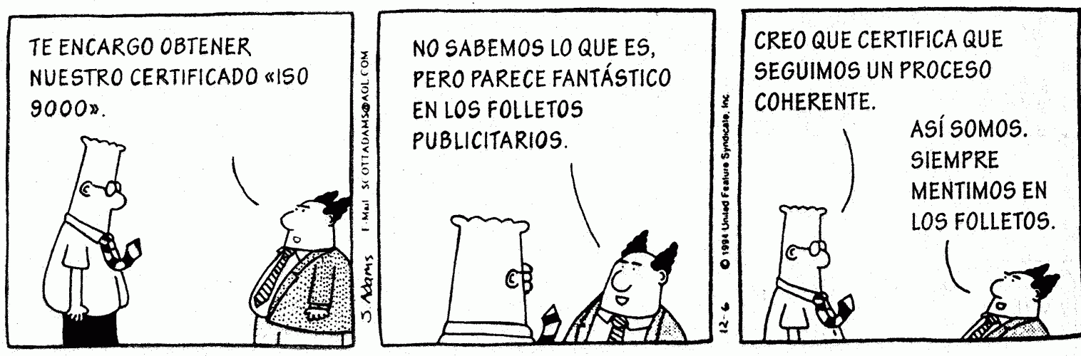 Dilbert - Implantar una ISO 9000